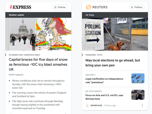 Google News Showcase UK rollout|