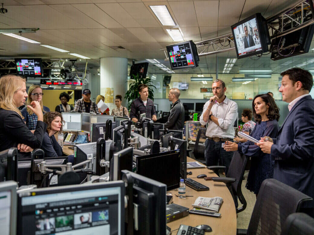 Staff in ITV News newsroom