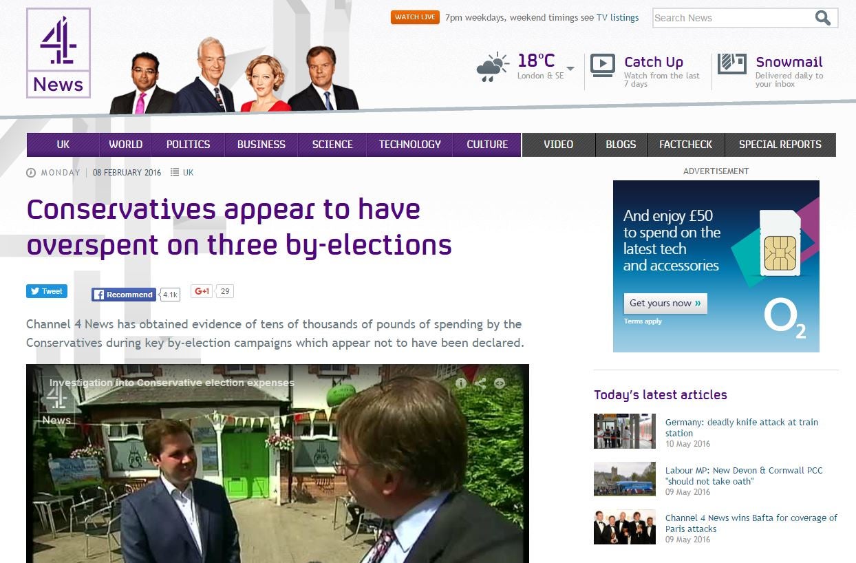 Channel 4 election expenses probe prompts police investigation as BBC