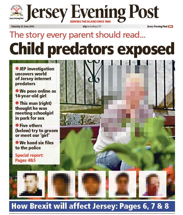 Jersey Evening Post  investigative reporters expose 'child predators' in online sting