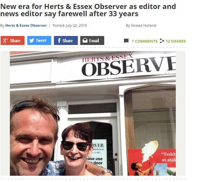 Trinity Mirror redundancies on former Local World titles in Herts and Essex see one editor take charge of three titles