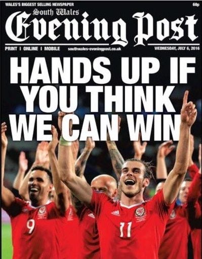 'Mae pawb yn Gymry nawr!': Dailies in Wales and London get behind the Dragons ahead of Euro 2016 semi-final