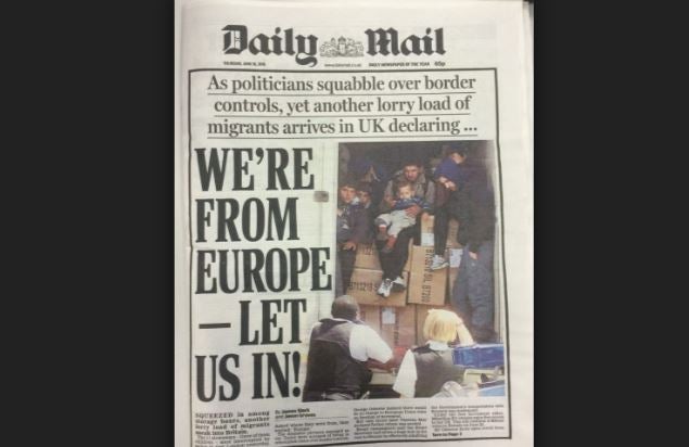 Daily Mail breached Editors' Code with inaccurate WE'RE FROM EUROPE - LET US IN! front page