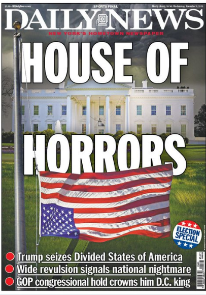 'House of horrors' - Donald Trump's shock US election victory in newspaper front pages