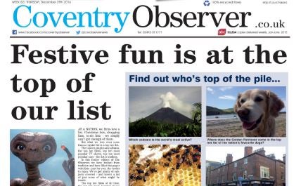 Post news? Coventry Observer fills entire edition with listicles