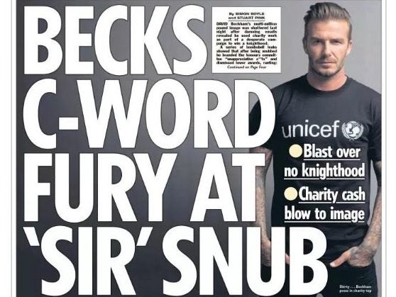 Football Leaks: Legal gag on Times titles lifted after Sun and others reveal David Beckham 'c*nts' response to knighthood snub