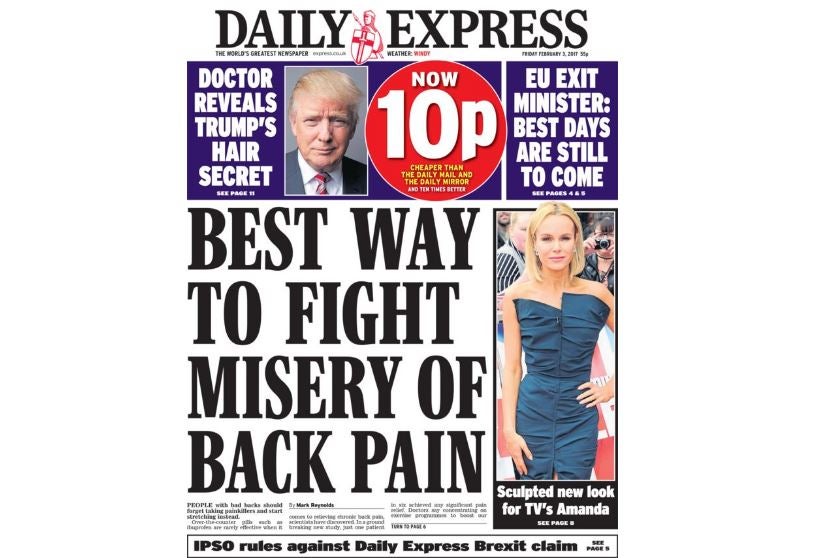 Daily Express 'EU boost to house prices' front page 'seriously inaccurate' says IPSO