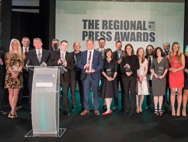 Shortlist announced for the Regional Press Awards covering best in local news from 2017