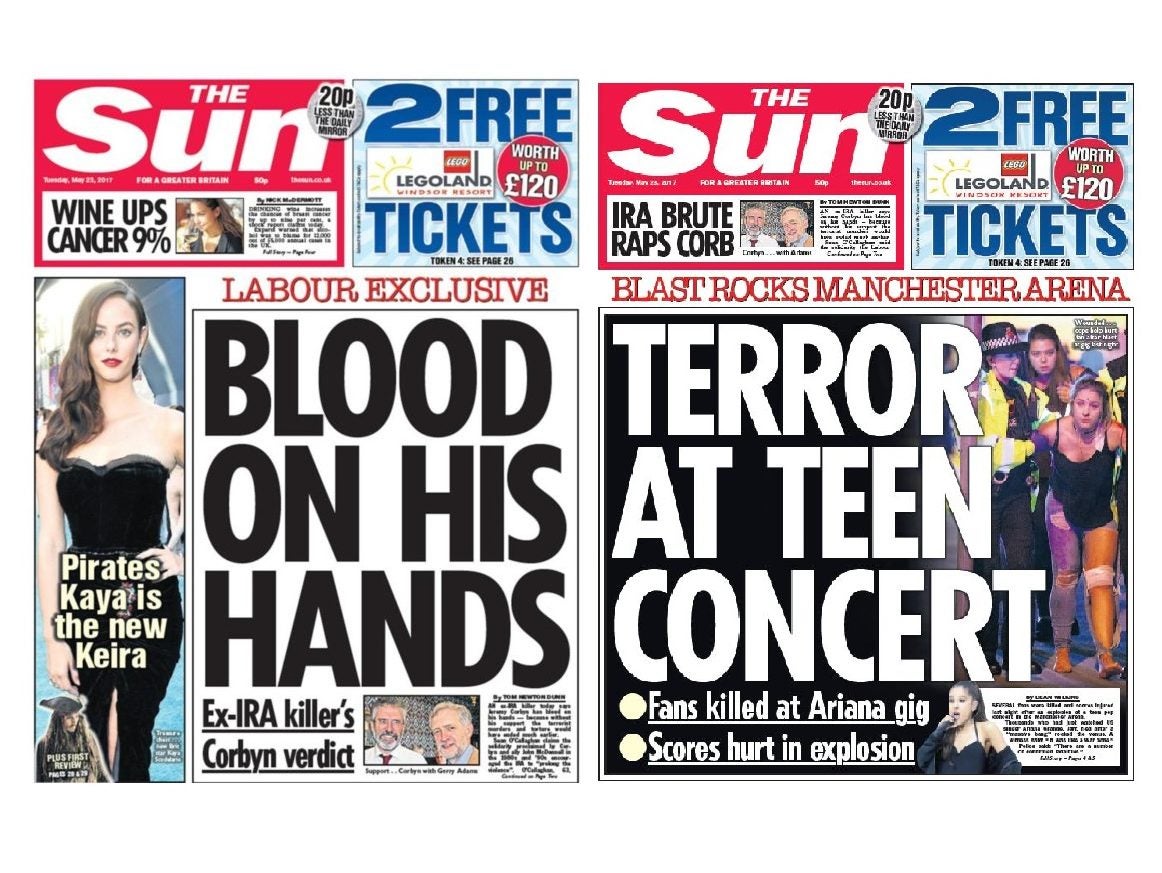 The Sun has 'utmost contempt' for false claims about its front page on day after Manchester attack