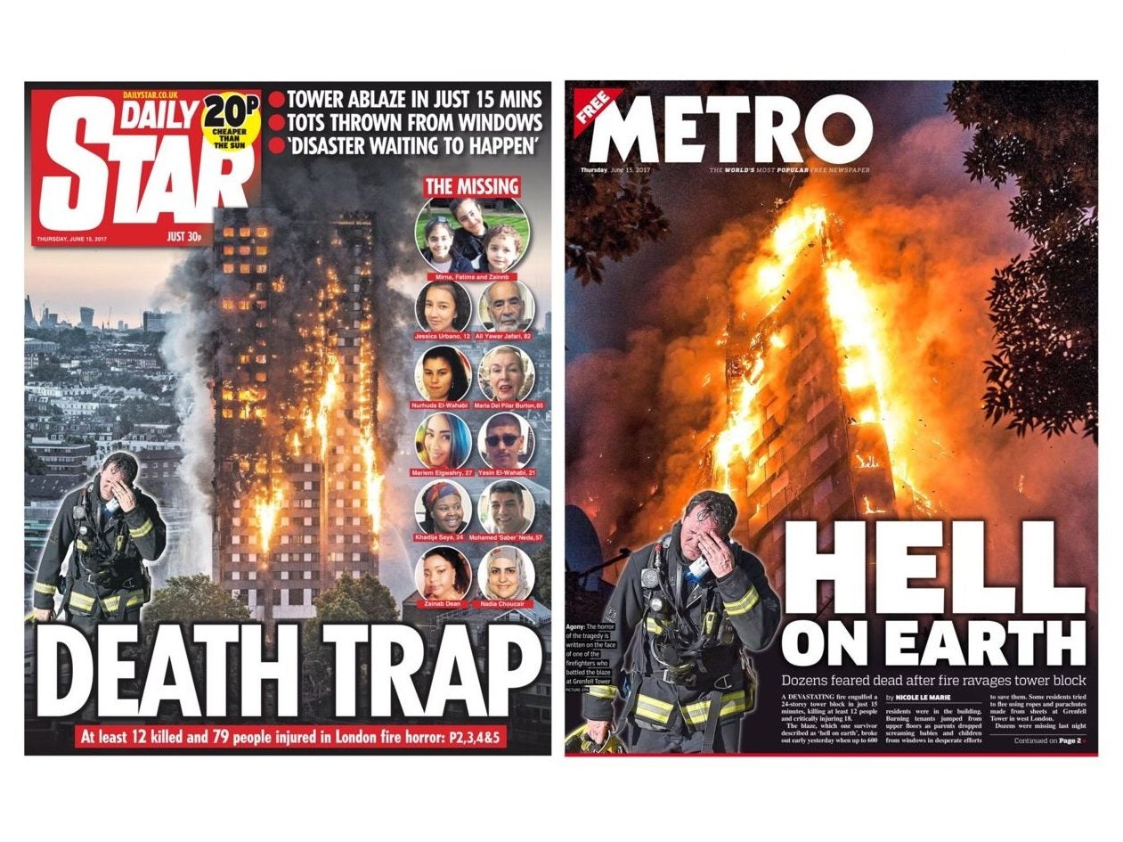 'Hell On Earth': London tower fire disaster dominates national newspaper front pages