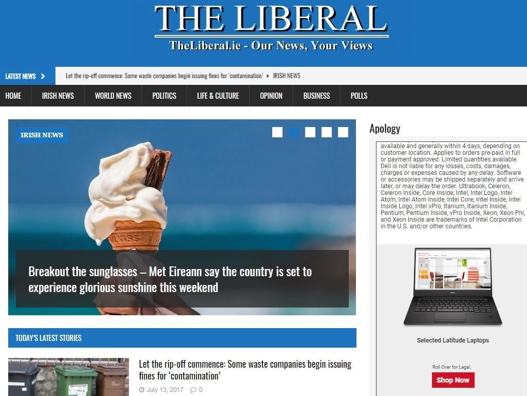 Owner of Irish website The Liberal pays damages and issues apology for using court agency copy without paying