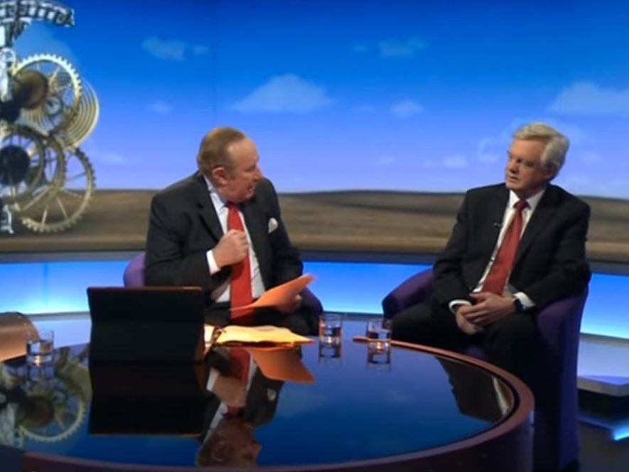 Andrew Neil says claim he gave Brexit Secretary easy time in BBC interviews because they are drinking companions is 'simply untrue'