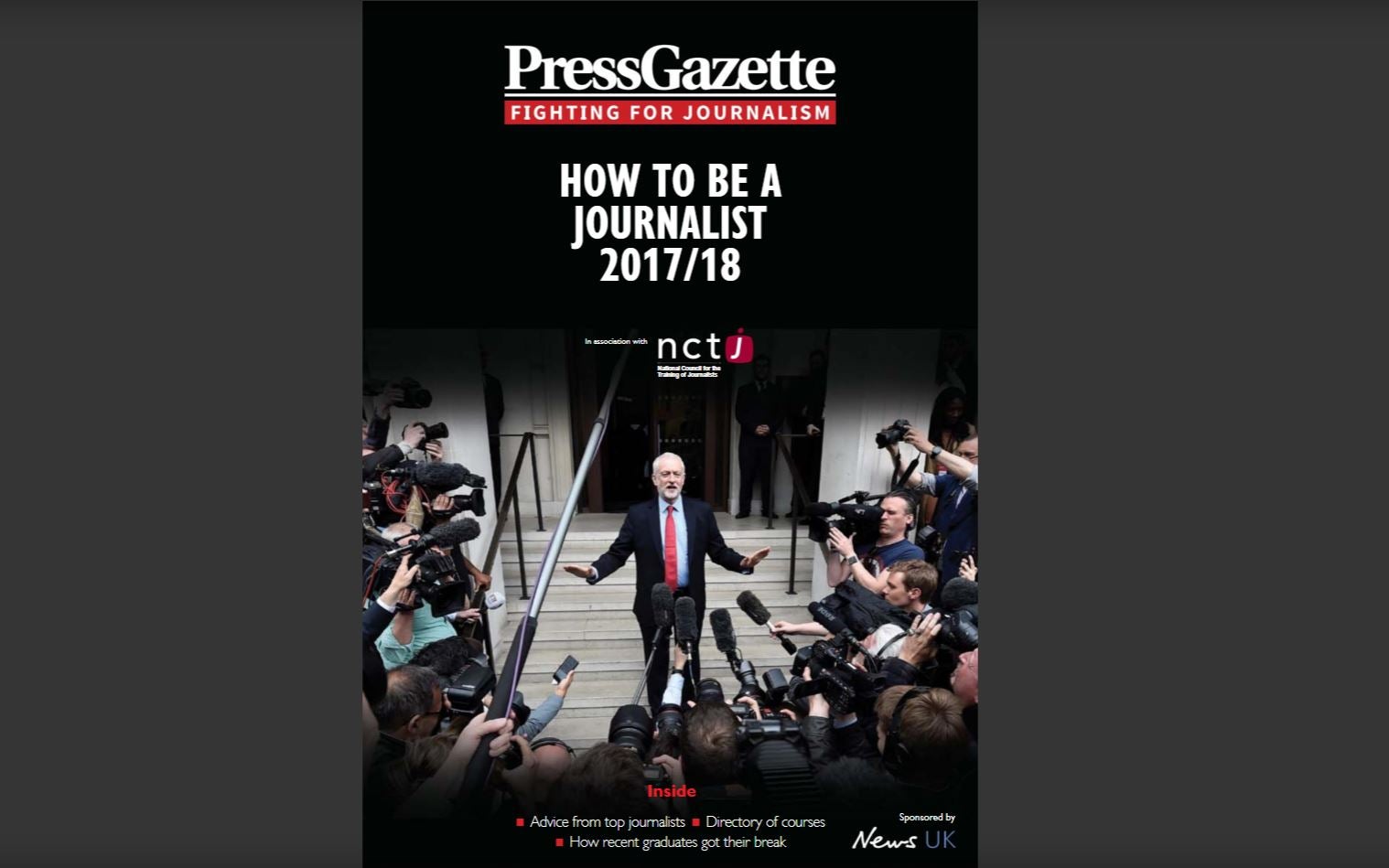 How to Be  a Journalist 2017/18: Free magazine plus directory of journalism training providers