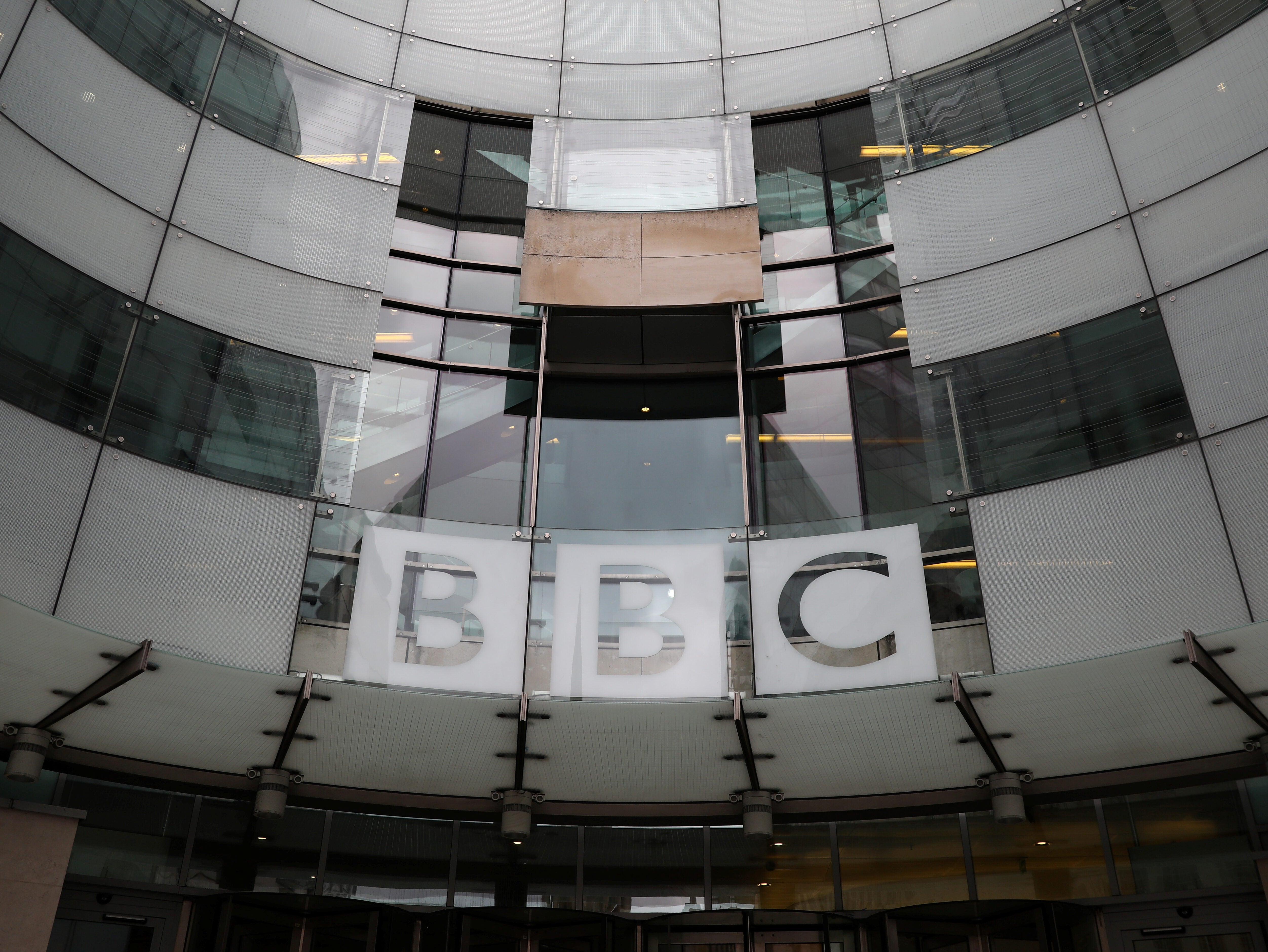 A picture of the sign above the entrance to BBC Broadcasting House, illustrating a break down of how news and current affairs radio stations fared in the RAJARs for Q3 2023.