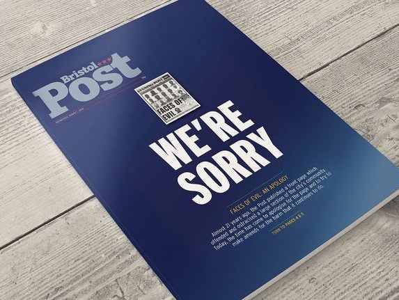Bristol Post editor sorry for 'Faces of Evil' splash published 21 years ago that 'destroyed' trust with local black community