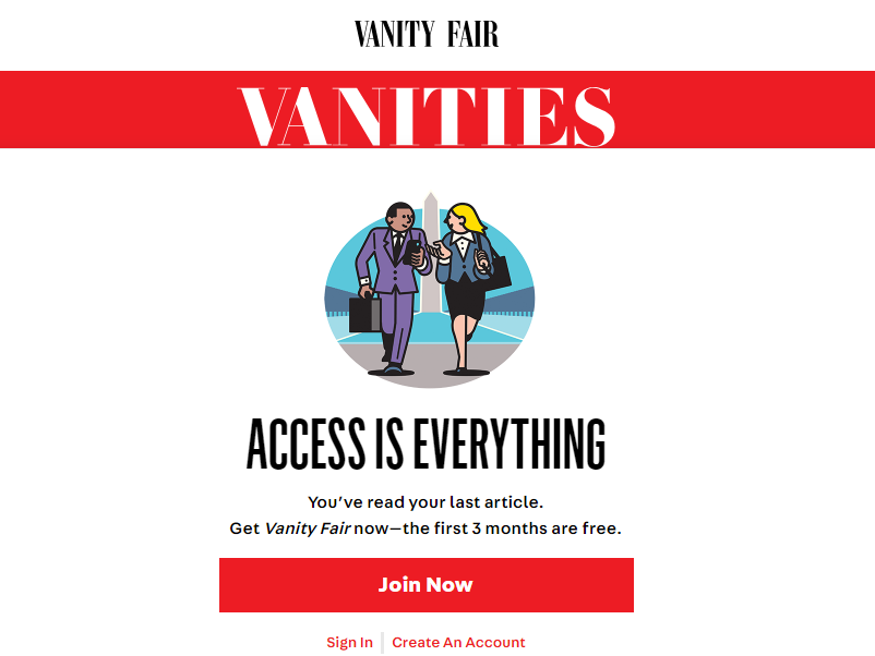Vanity Fair goes behind paywall as editor says subscriptions enable it to invest in reporting