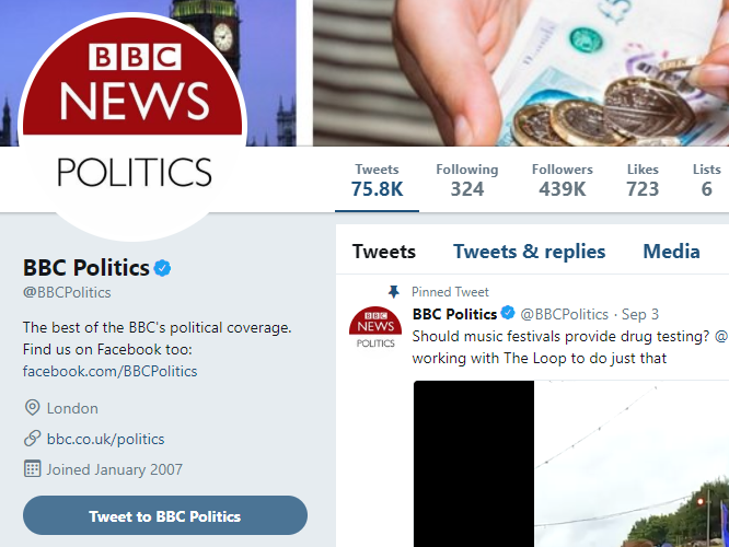 BBC replaces top political shows on Twitter with single BBC Politics account in bid to 'reach more people'