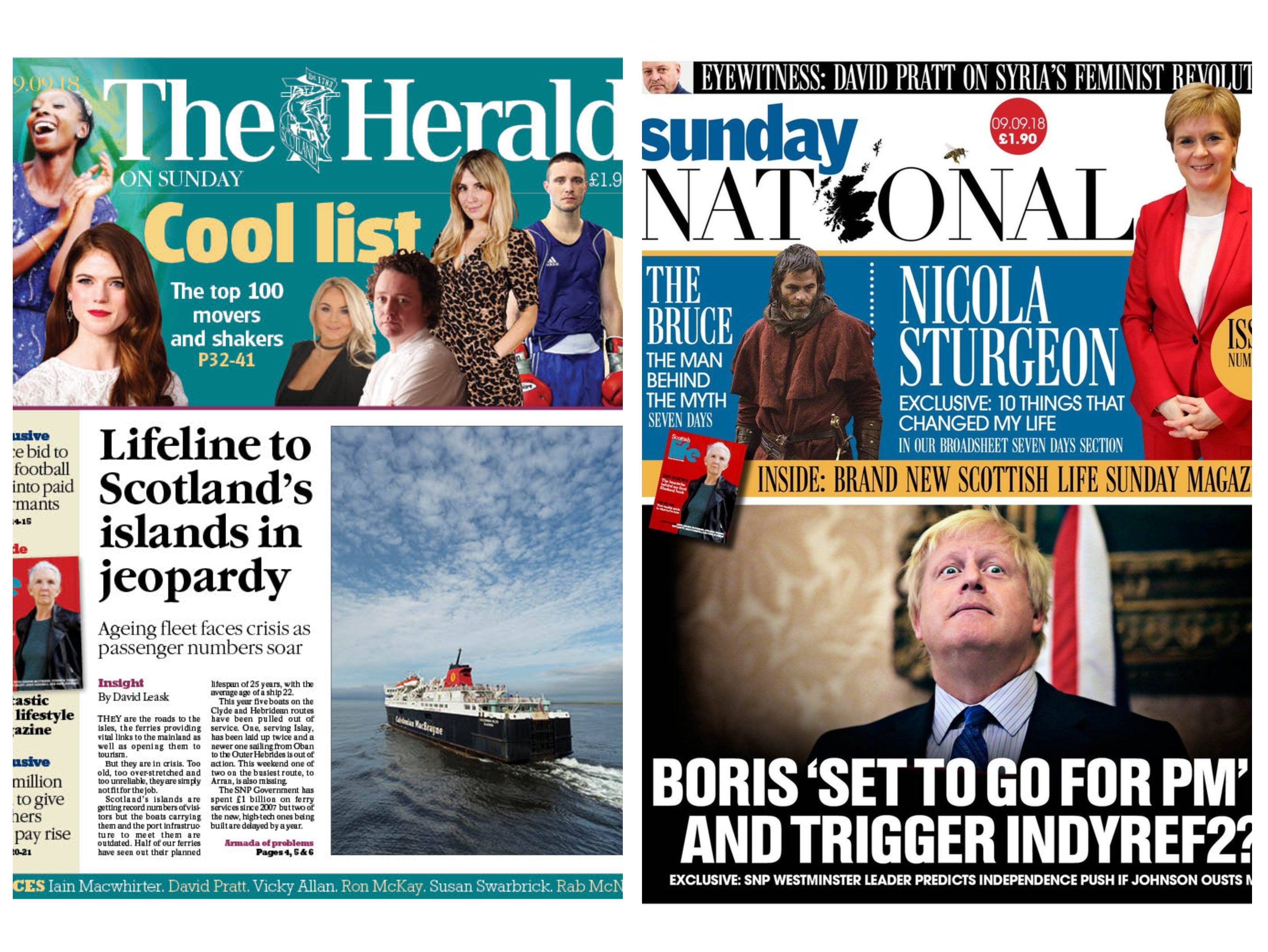 New Sunday Scottish titles Sunday National and Herald on Sunday publish first editions
