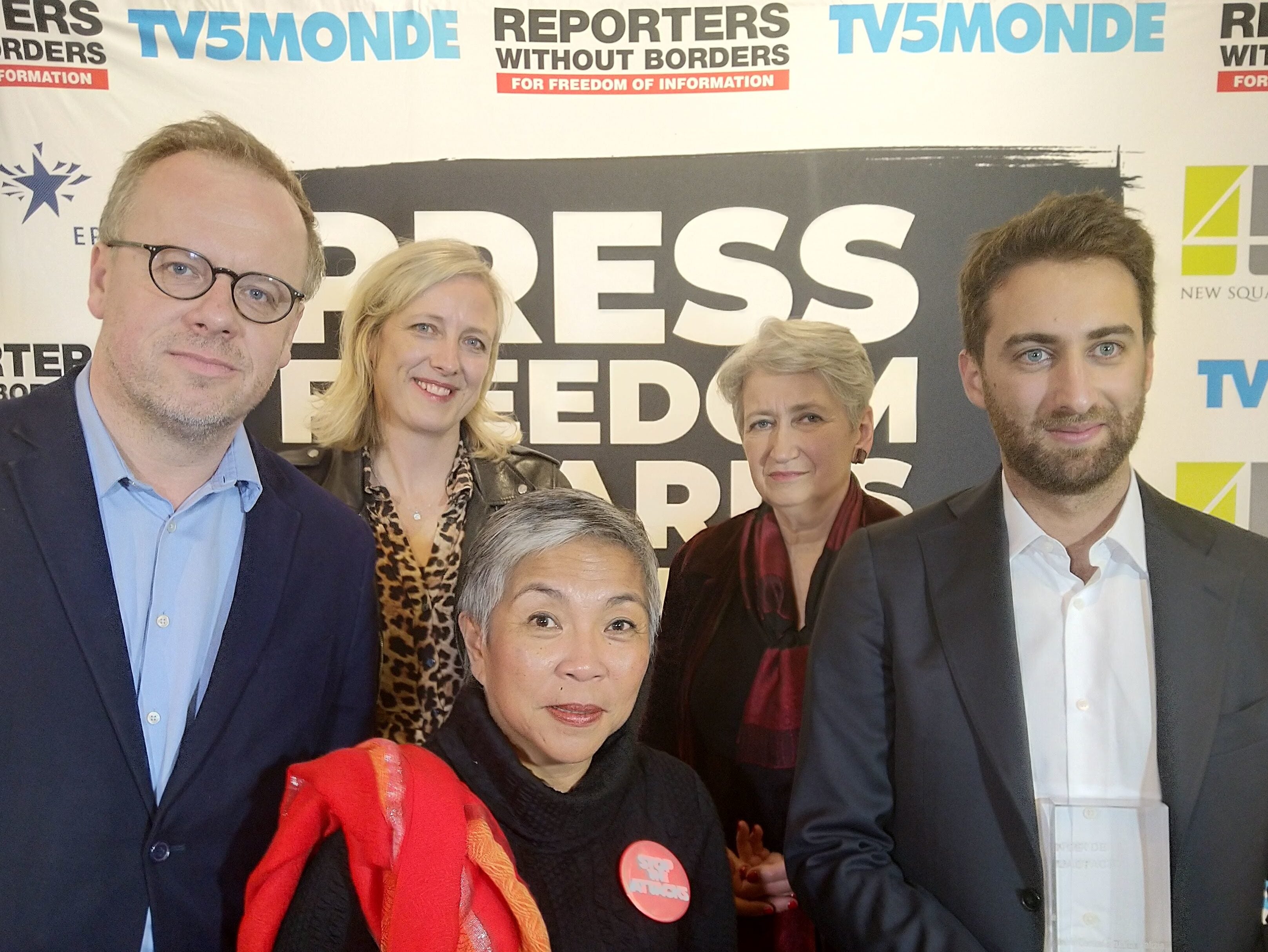 Observer's Carole Cadwalladr warns of daily 'war on truth' on social media platforms as she collects press freedom prize