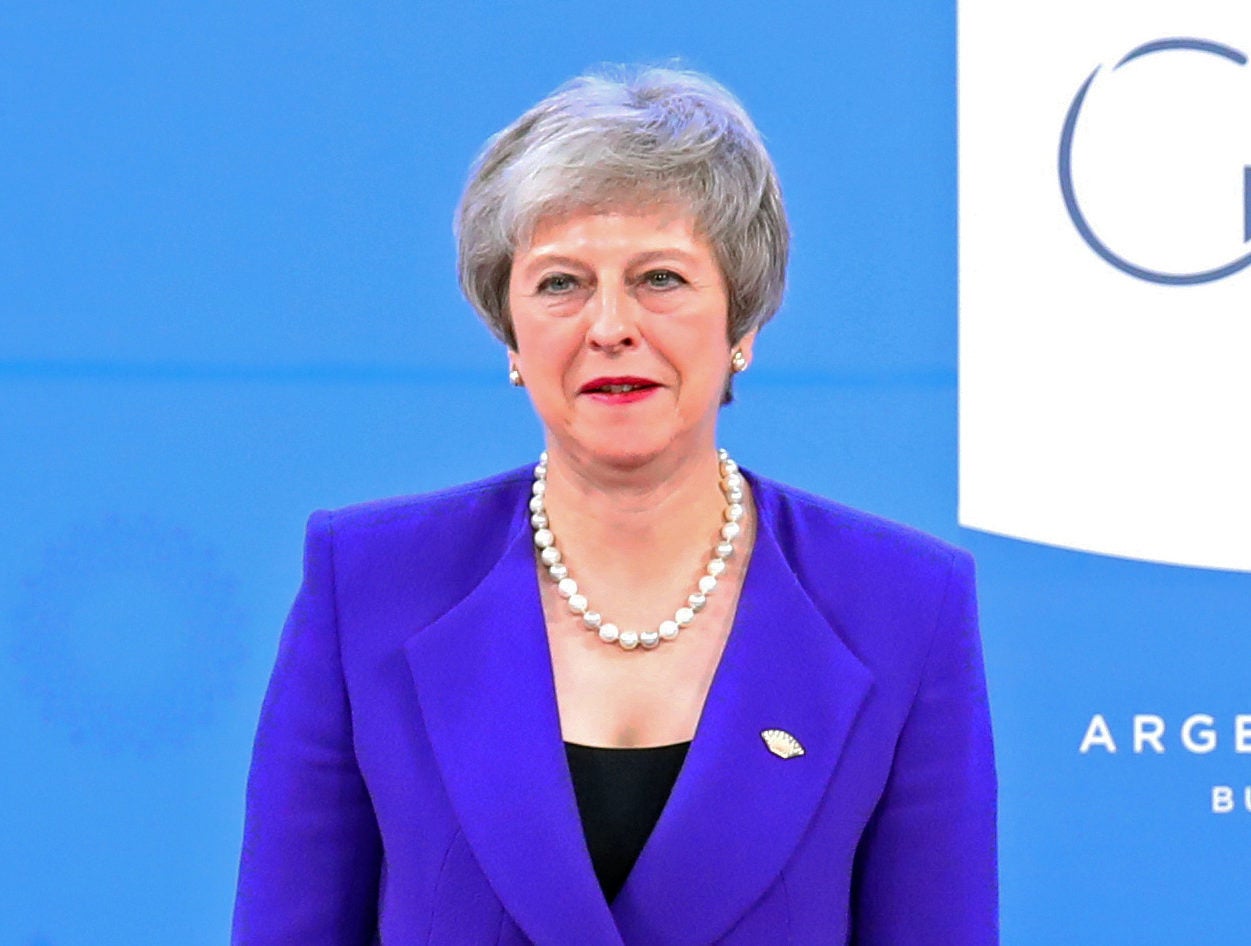 Theresa May promises to deliver 'robust' message over Jamal Khashoggi killing to Saudi prince at G20 summit