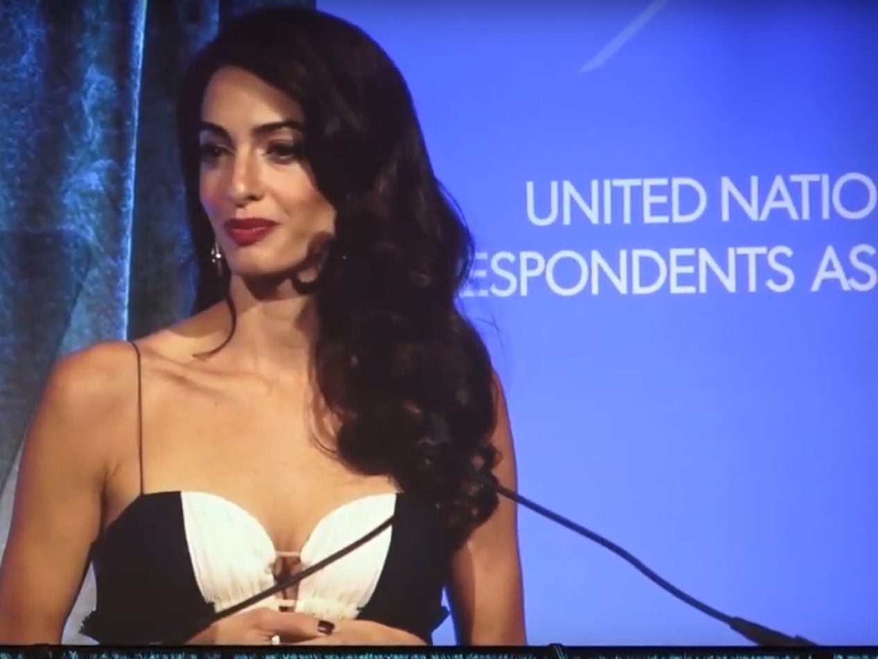 Amal Clooney warns press 'under attack like never before' and singles out Trump for giving 'green light' to autocratic regimes