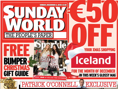 Sunday World front page