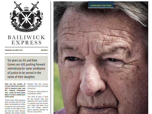 Bailiwick Express front page