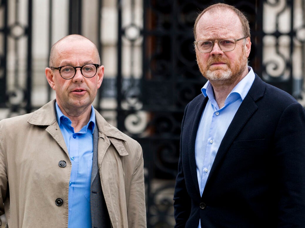 Journalists Barry McCaffrey and Trevor Birney who discovered police use of RIPA