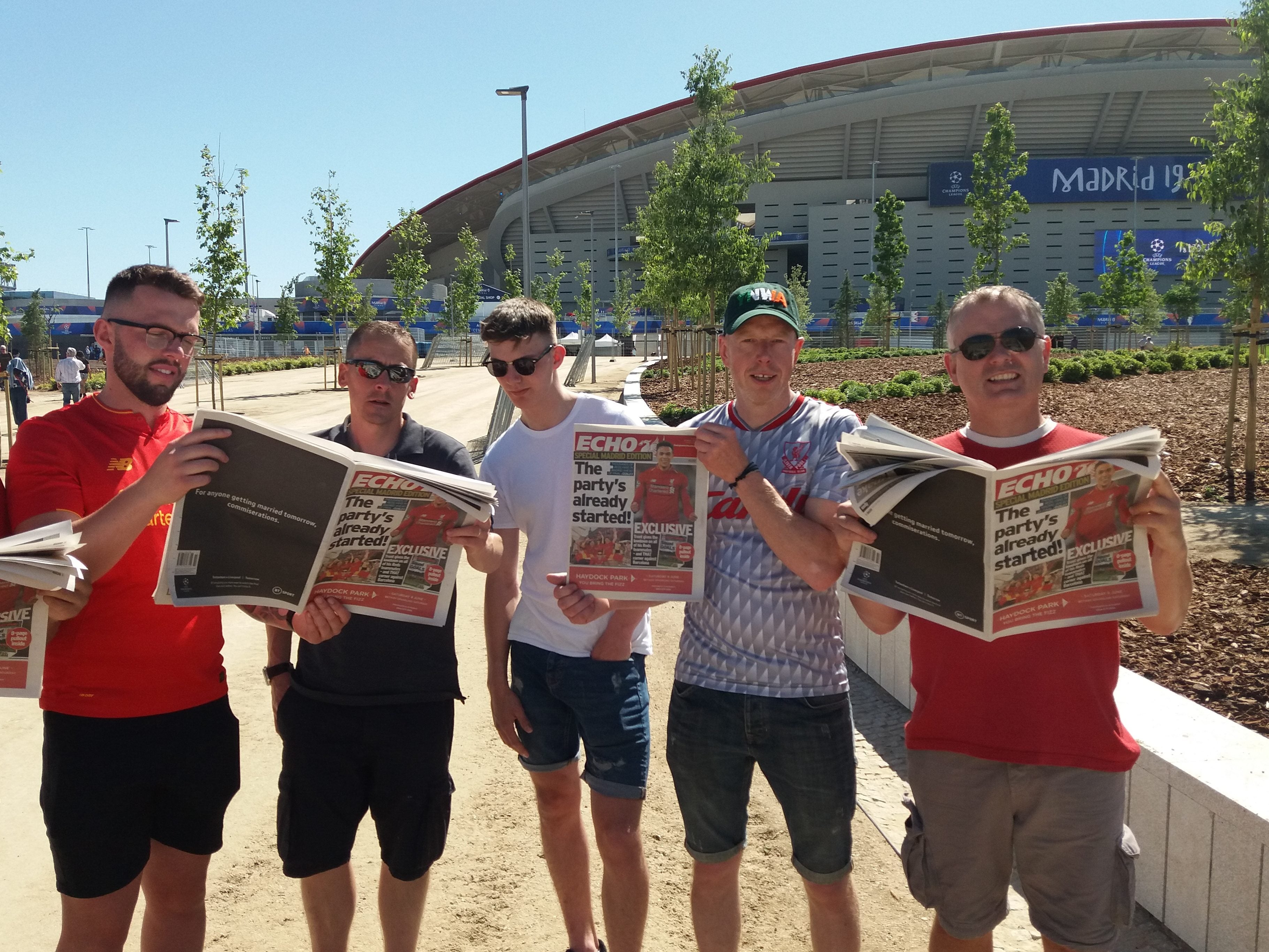 Liverpool Echo prints souvenir editions for fans in Madrid for Champions League final