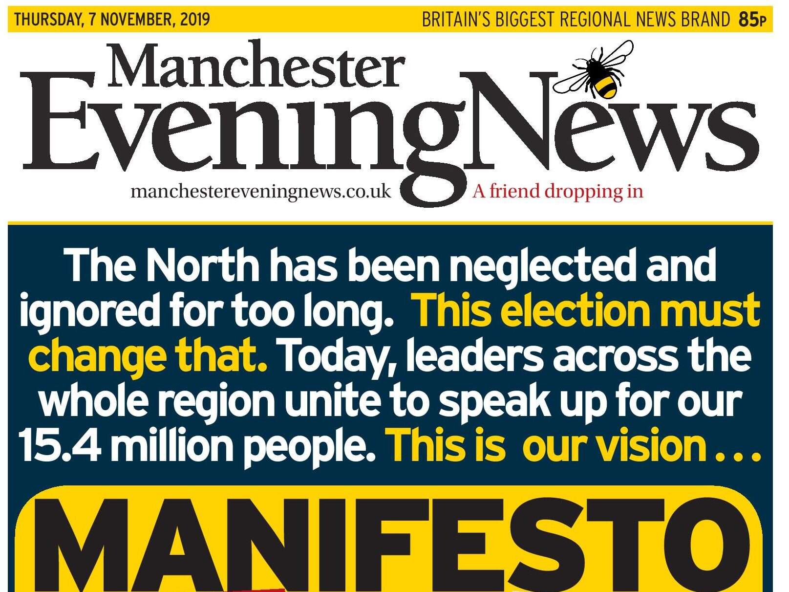 Reach, JPI and Newsquest dailies team up to present election 'manifesto for the north'