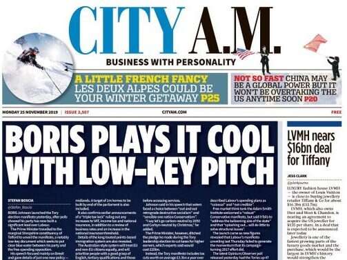 City AM to publish afternoon edition ahead of election for only second time in decade