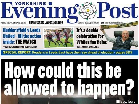 Yorkshire Evening Post says story of boy on hospital floor 'in no way staged' in face of online claims