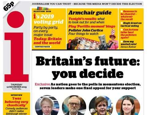 'Clowning Street': UK election day newspaper round-up