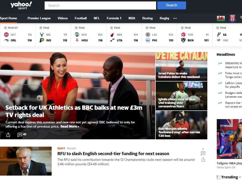 Yahoo Sports axes UK editorial team to focus on US sports