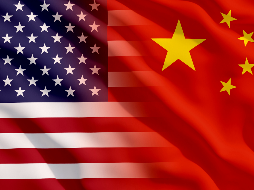 China/USA flags(Credit: Shutterstock)