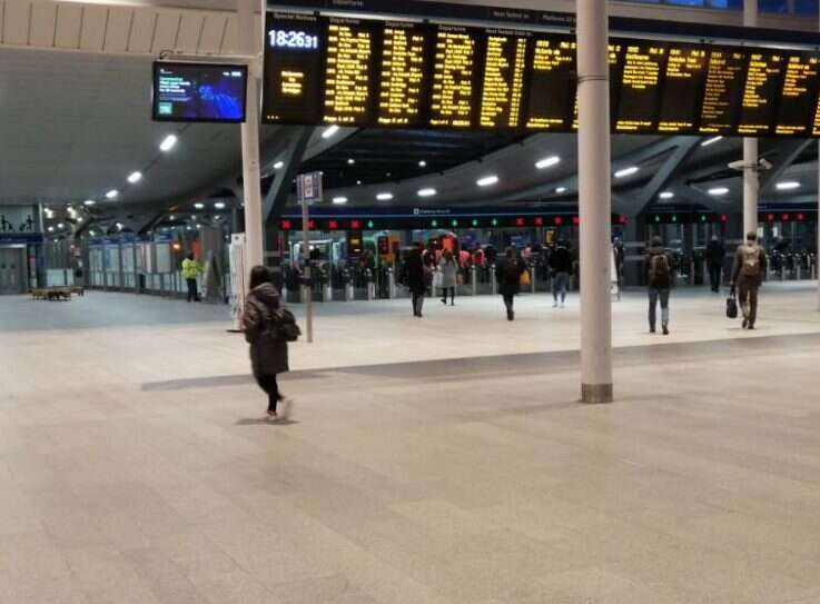London Bridge Station during rush hour on Tuesday