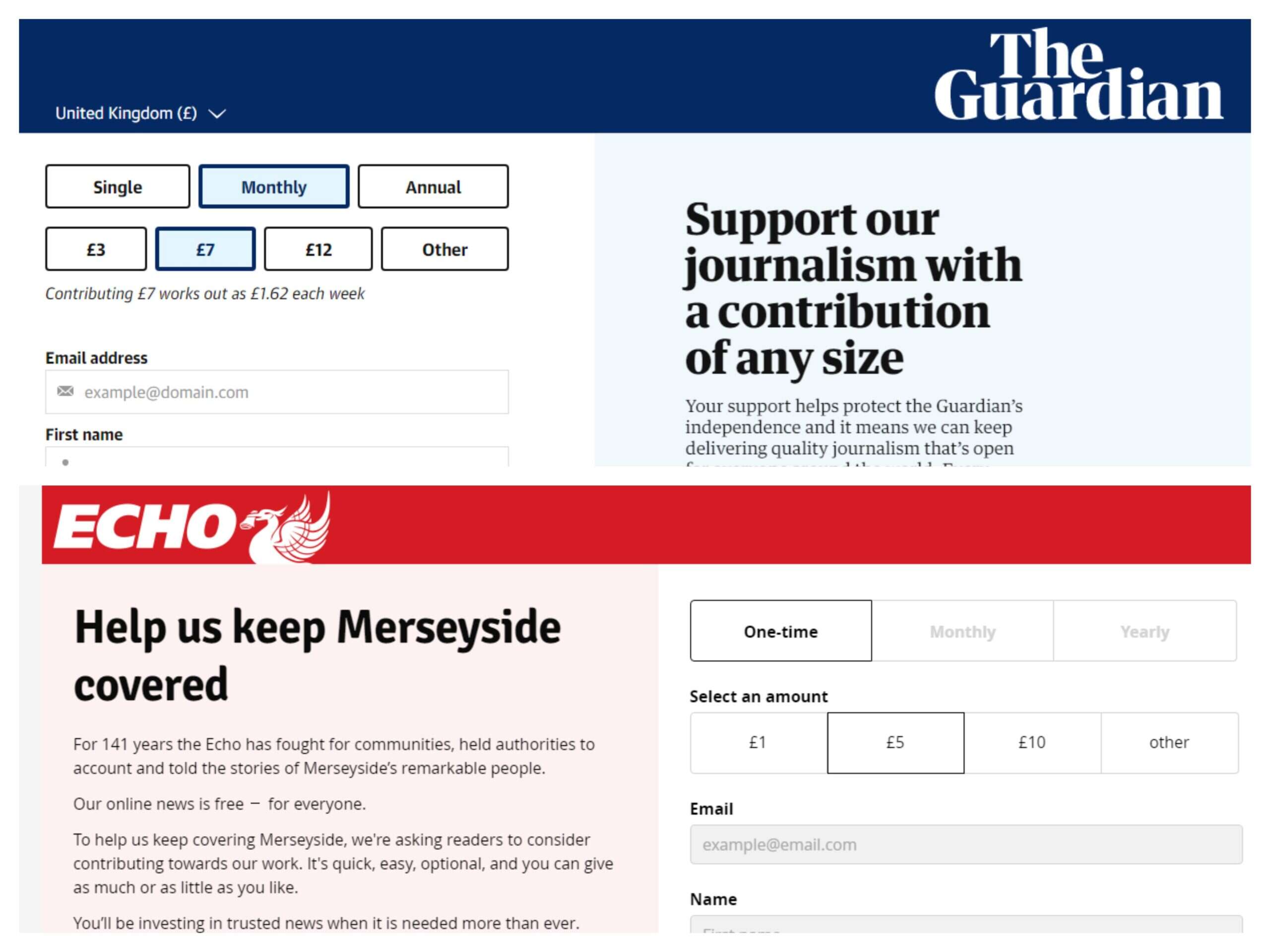 Liverpool Echo issues contributions plea as Guardian voluntary payments grow by fifth