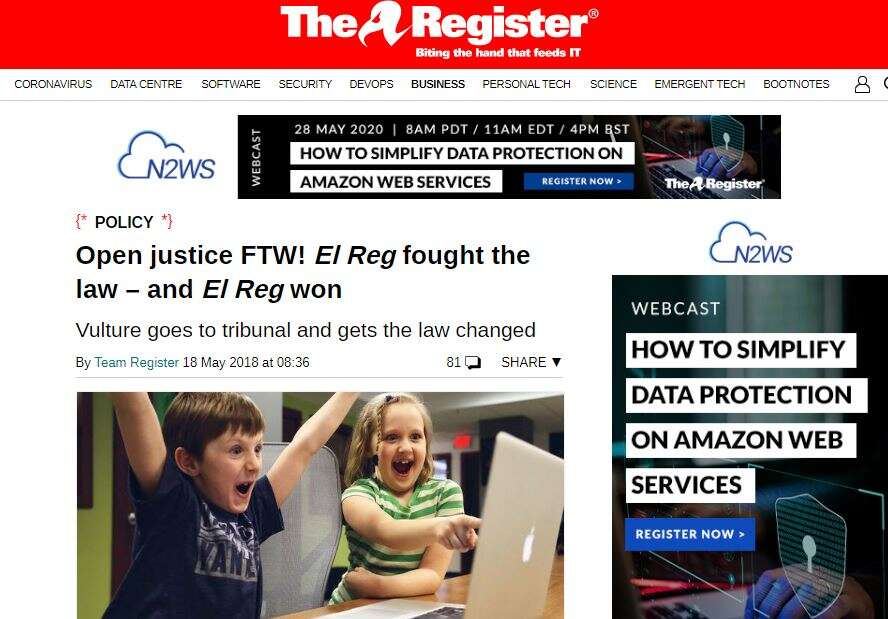 'Good day for journalism' as The Register wins libel payout from tech CEO over 'fake news' jibes and libelous Google Ad