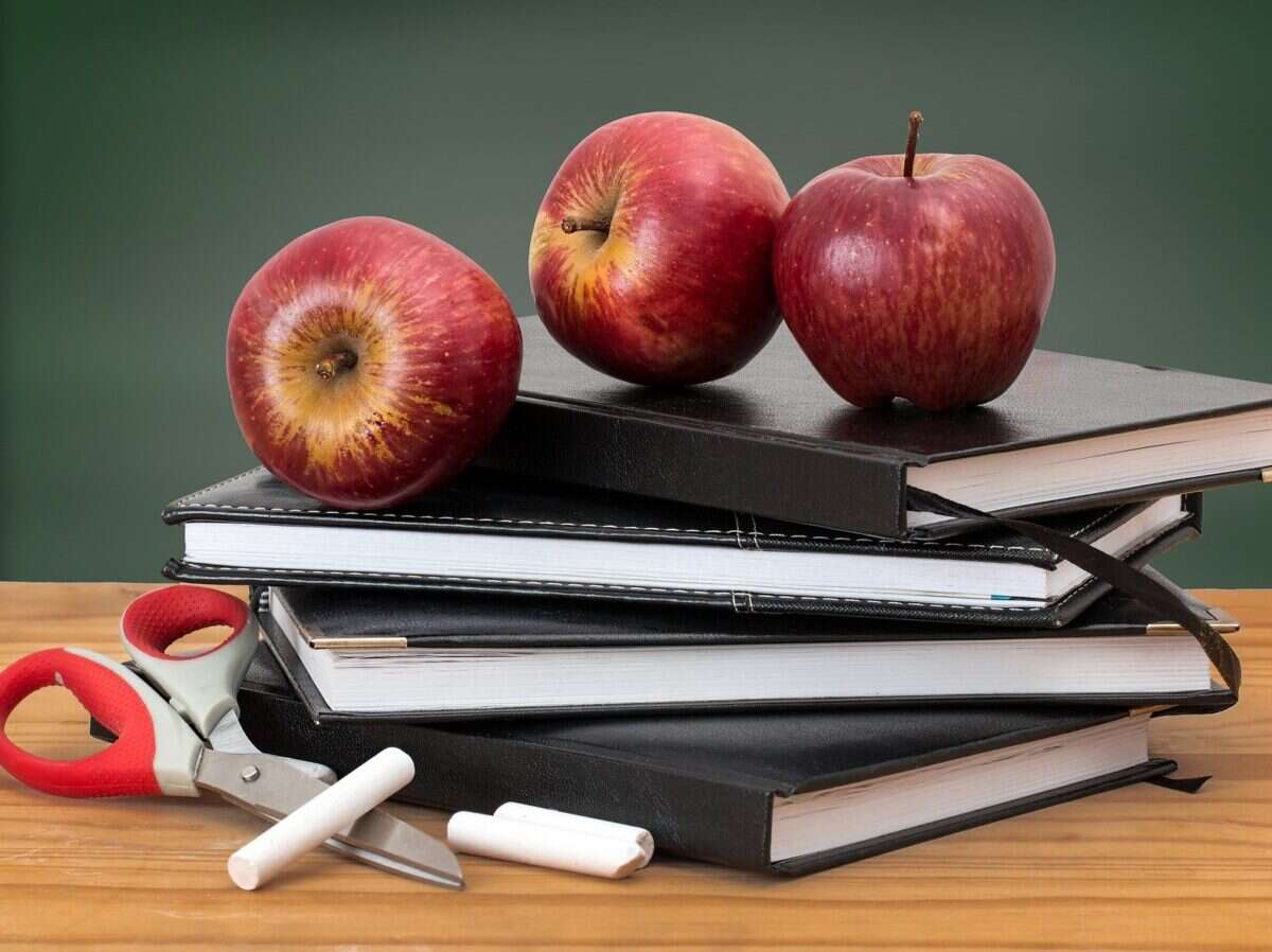 Teacher school classroom apples books