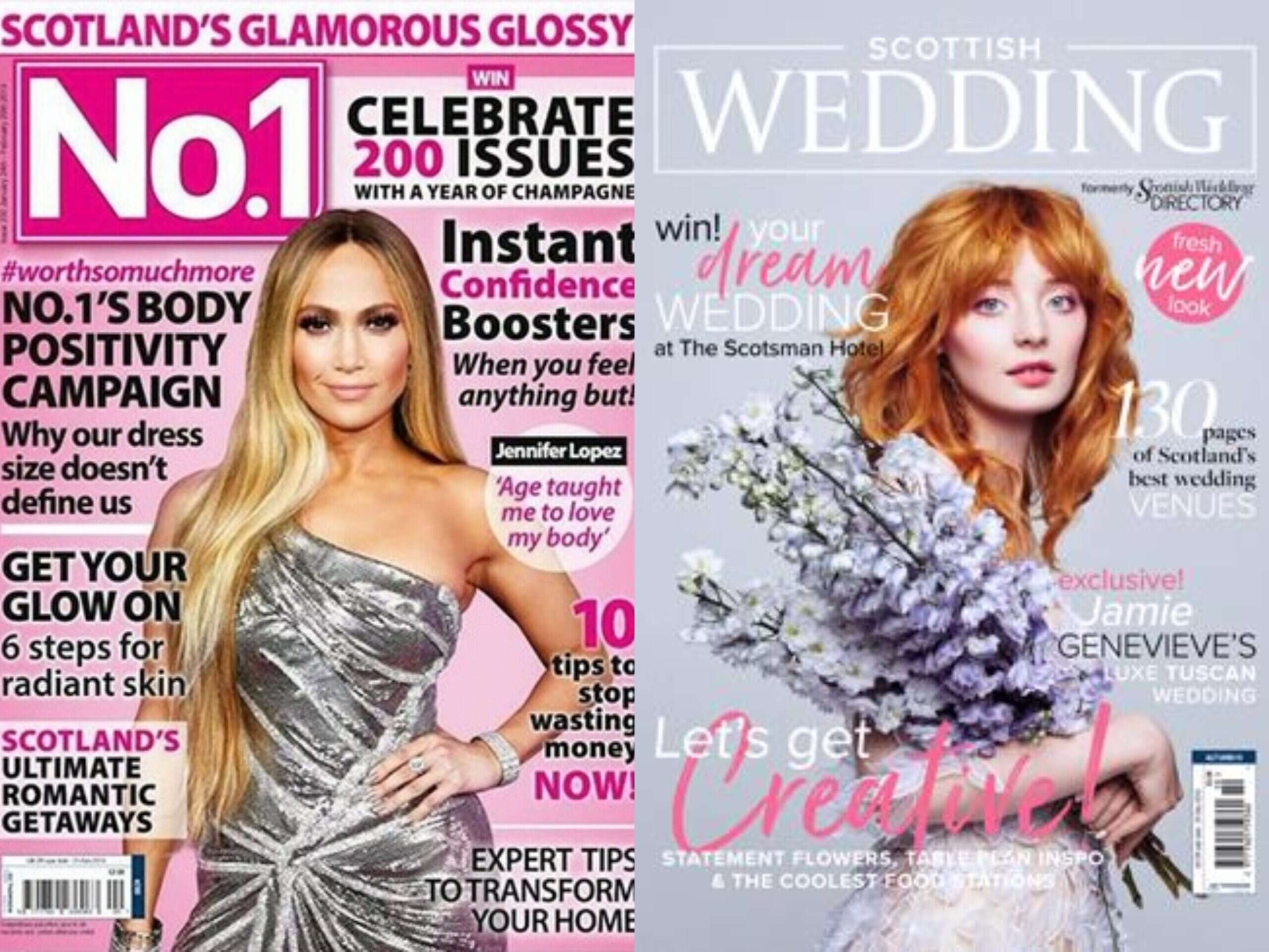 No. 1 magazine and Scottish Wedding magazine