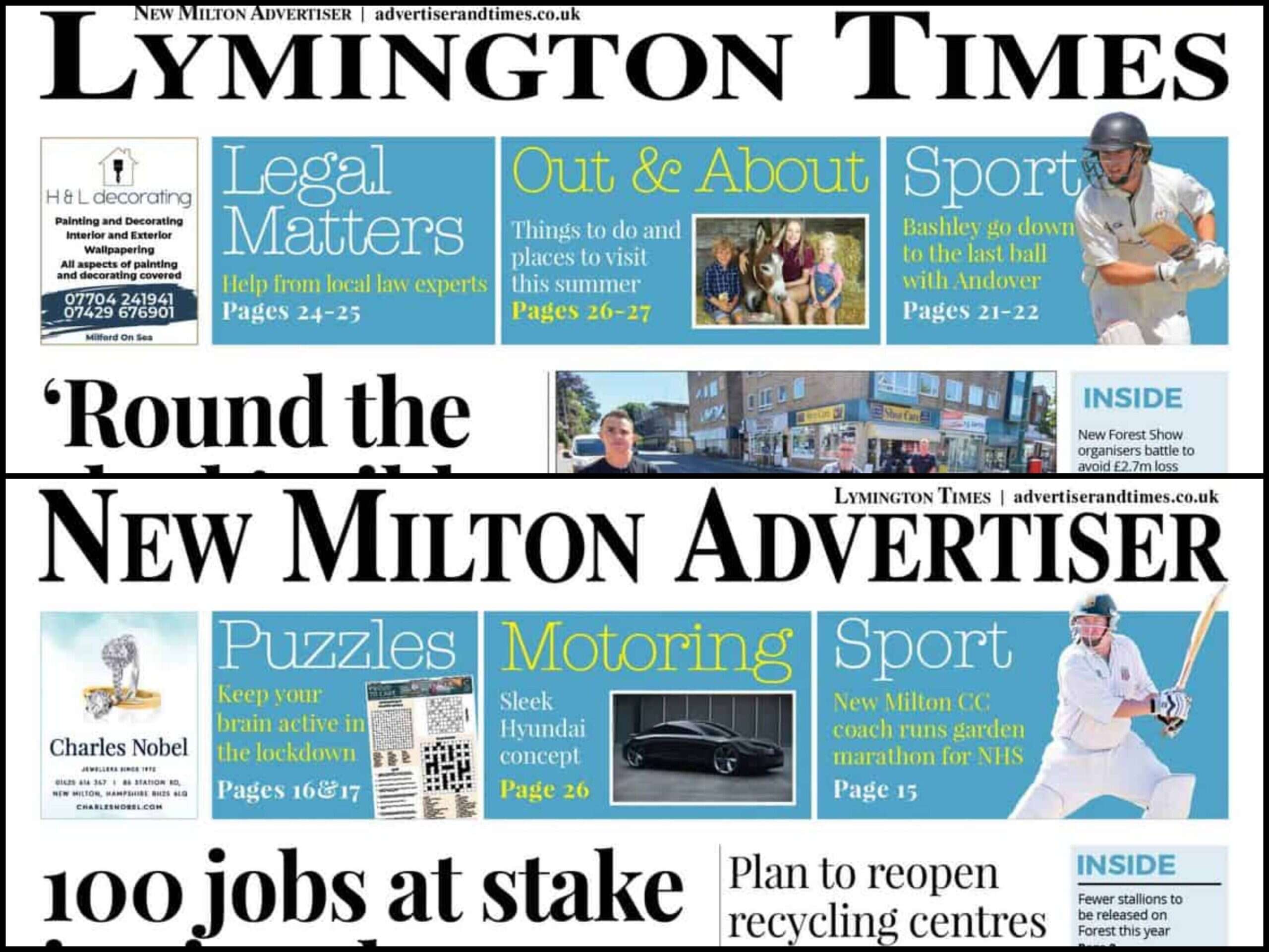 New Milton Advertiser and Lymington Times newspapers|