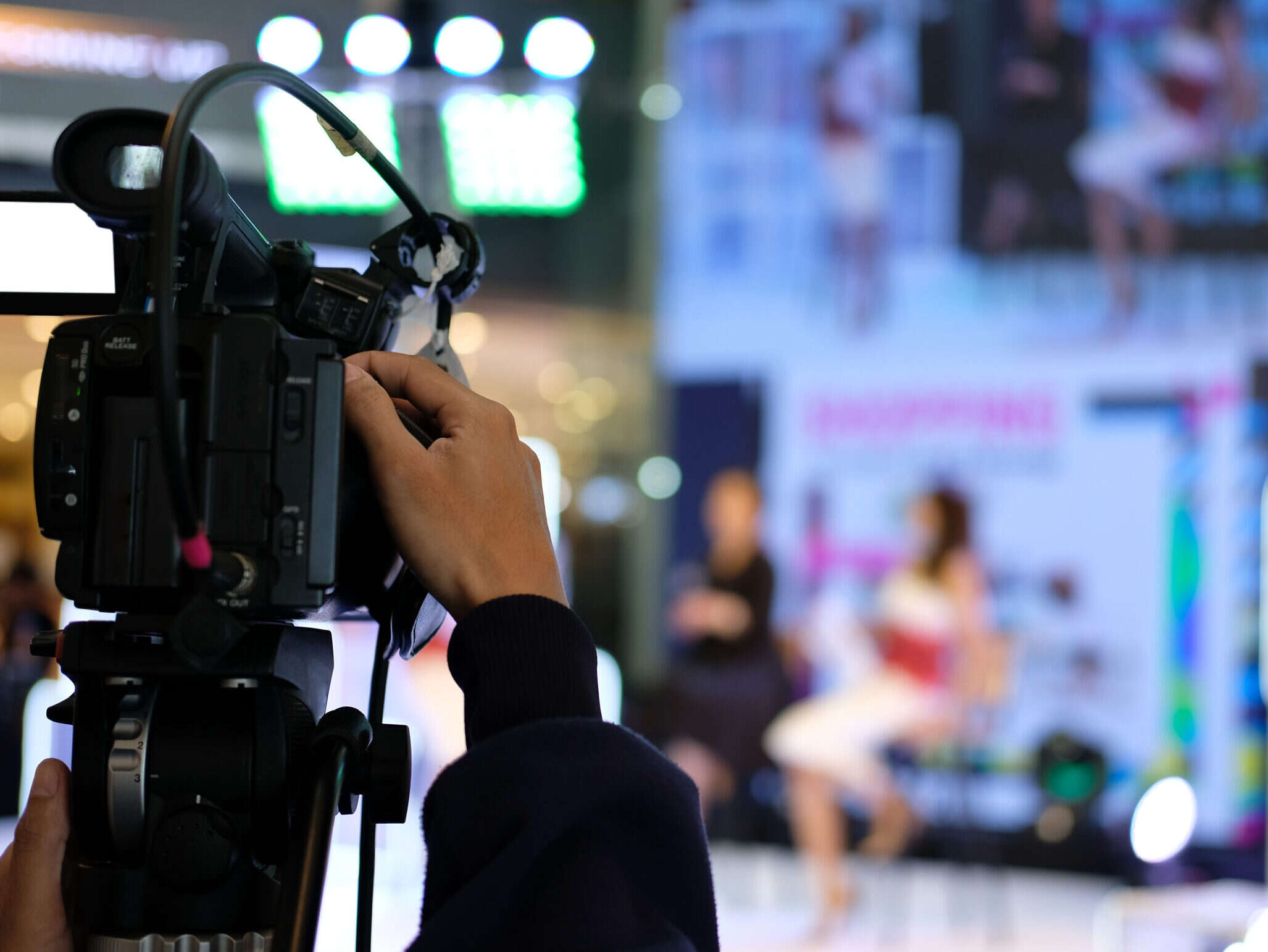 TV camera broadcast news television studio