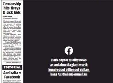 Facebook Australia news ban||||||Facebook Australia news ban||