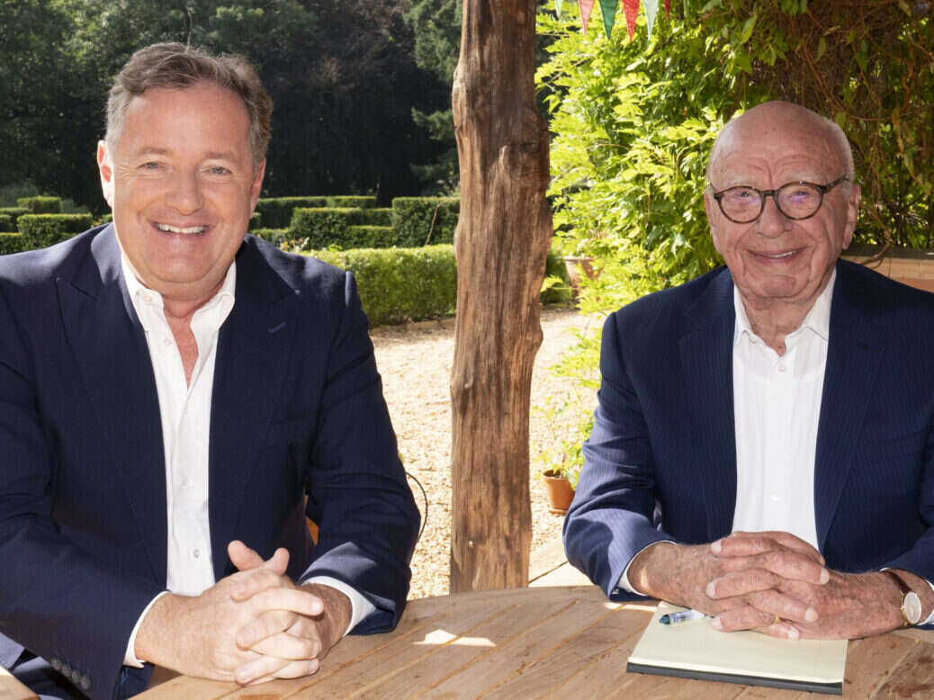 Rupert Murdoch with Piers Morgan