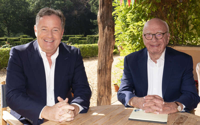 Rupert Murdoch with Piers Morgan