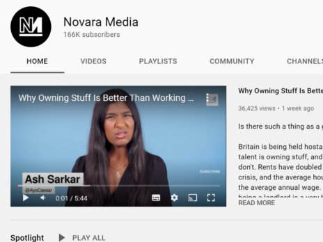 Youtube reinstates Novara Media channel after removing it 'without warning or explanation'