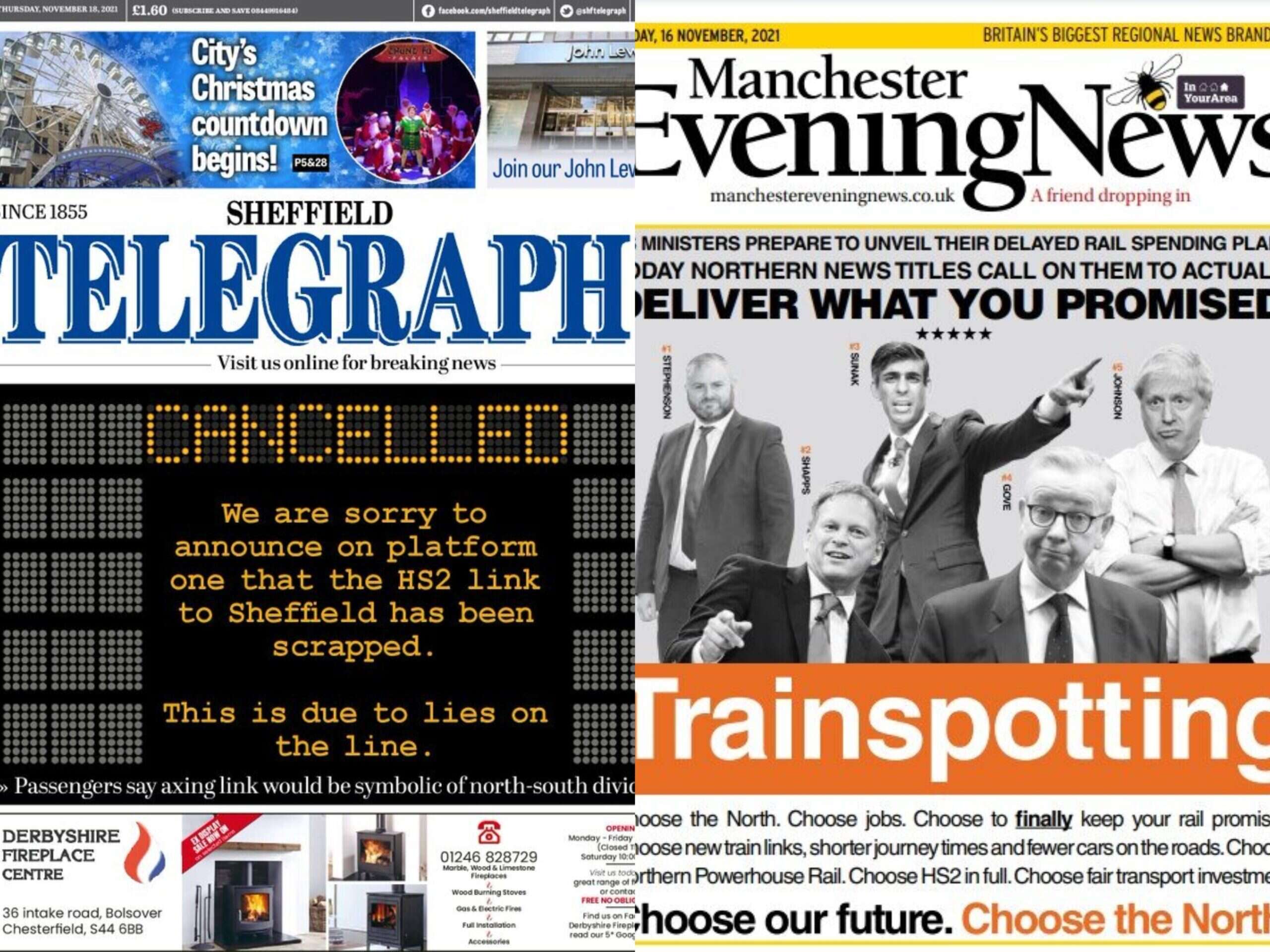 How North's newspapers harnessed front page power to signal HS2 outrage