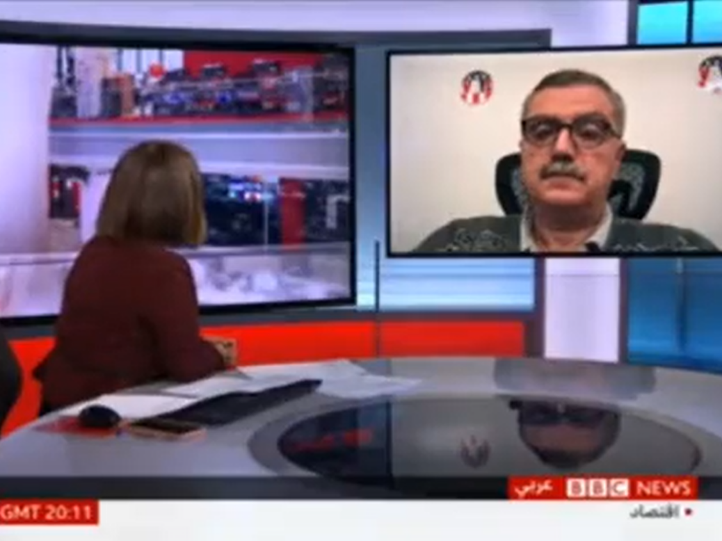 Mehdi Eliefifi appears on BBC Arabic accusing the broadcaster of failing to pay his contributor fees