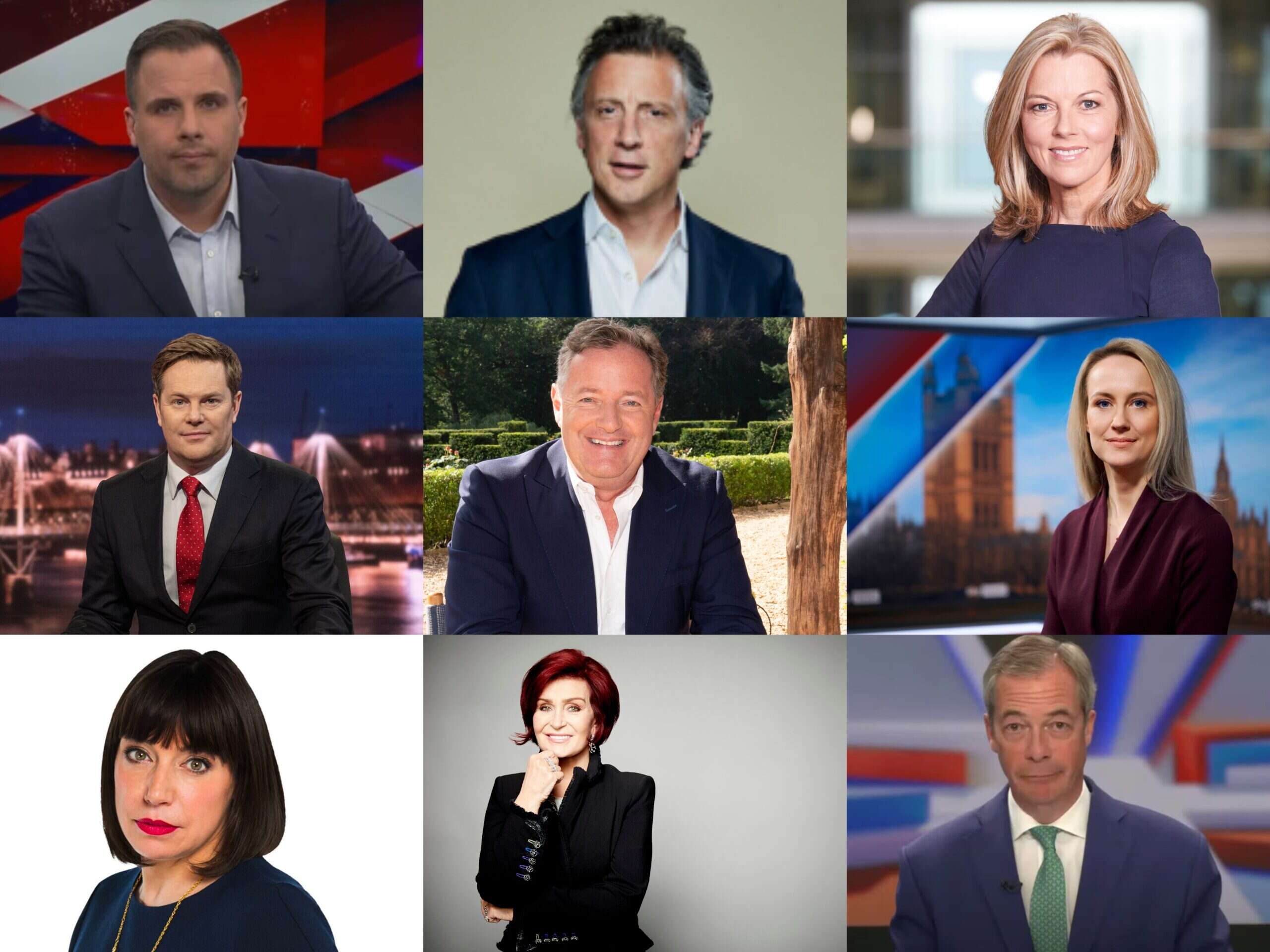 TalkTV presenters versus rivals UK primetime news runners and riders