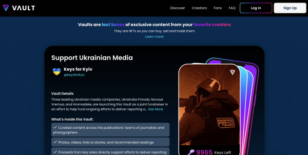Ukraine NFT publishers